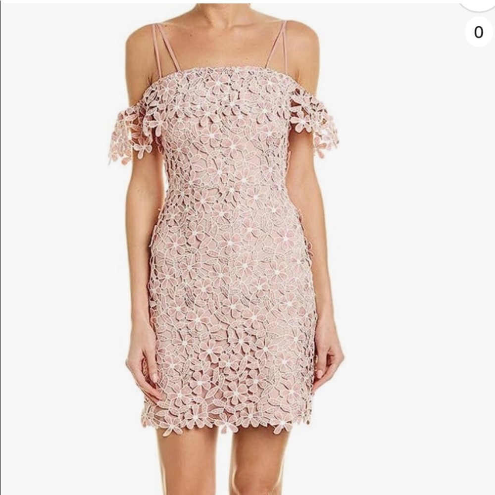 French Connection Pink Lace Flower Dress